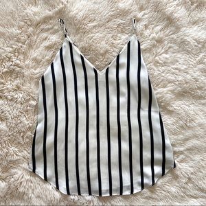 Black and white striped cami